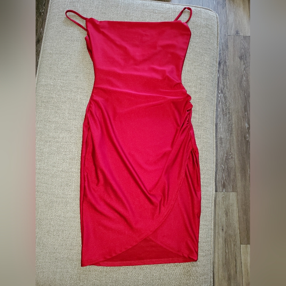 Red Satin Dress